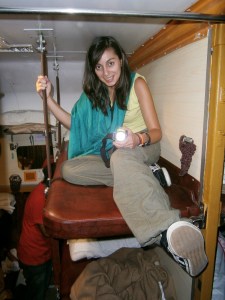 Bárbara en su litera