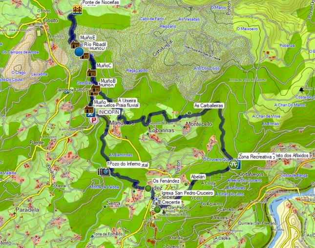 Ruta do Río Ribadil, Crecente